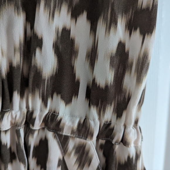 Vince 100% silk Ikat print midi dress - S - Picture 8 of 9